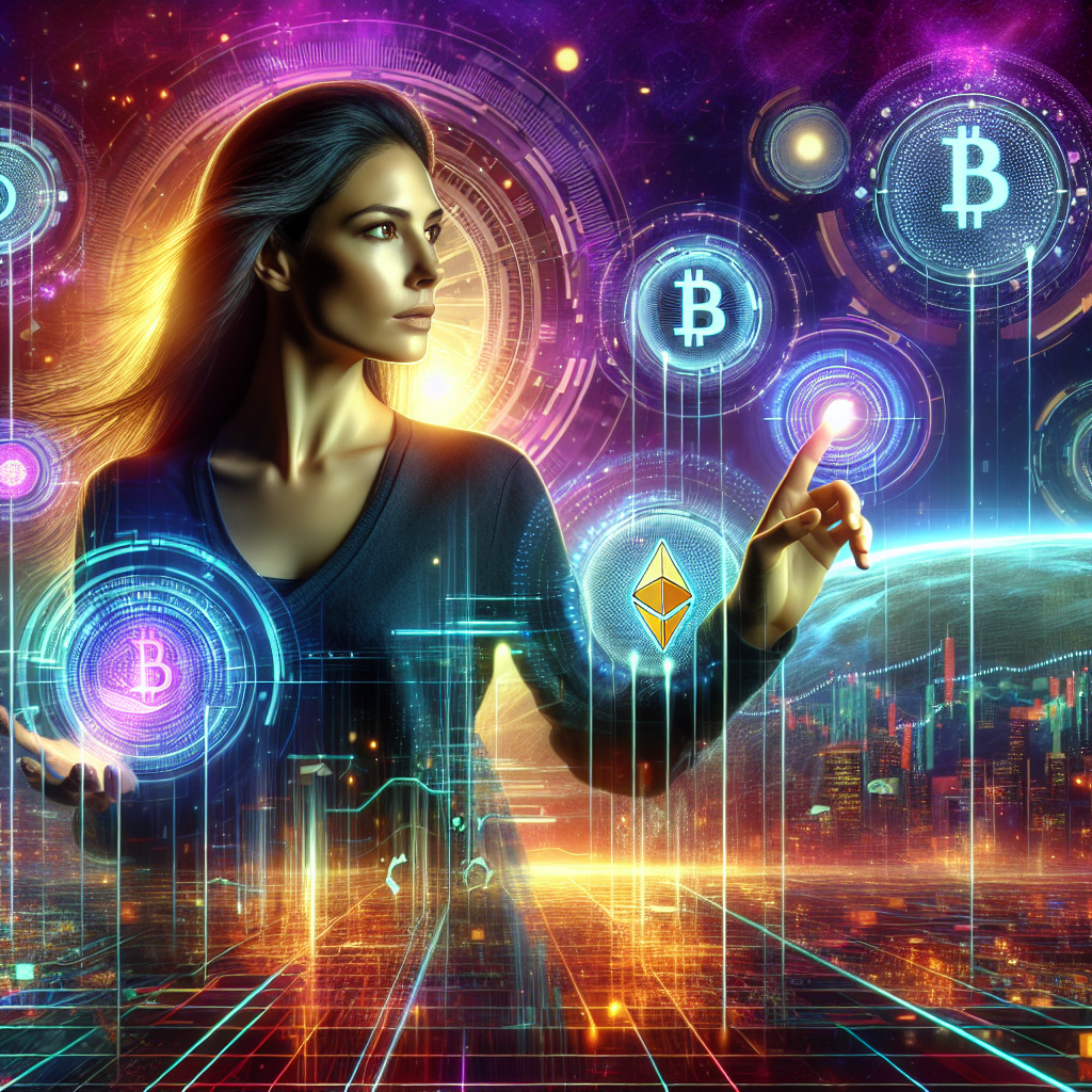 Unleash the Power of Crypto360: In this mesmerizing image, a futuristic world is showcased, symbolizing the immense potential of Crypto360. A blend of vibrant colors and cutting-edge technology creates an awe-inspiring atmosphere. A person, surrounded by holographic projections of various cryptocurrencies, confidently navigates through this virtual realm with determination and curiosity. As the person's gaze is fixed on the horizon filled with endless possibilities, the image embodies the concept of empowering individuals to explore and harness the full capabilities of Crypto360.