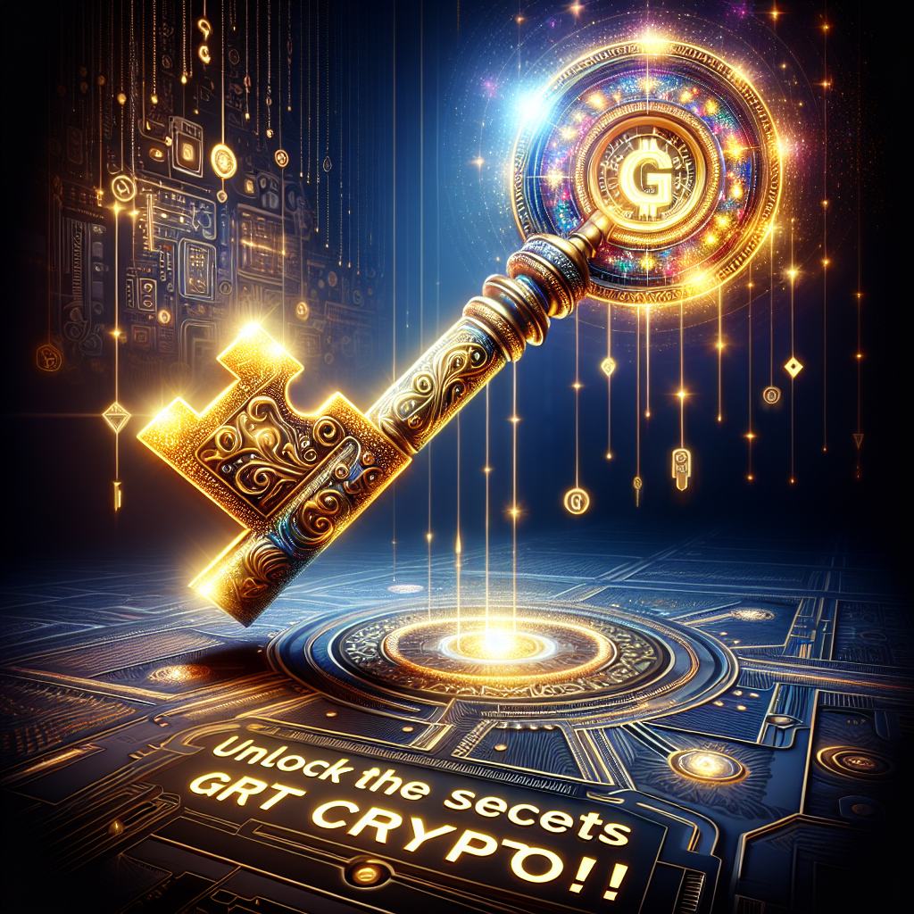 Unlock the Secrets of GRT Crypto! Description: An enchanting image concept envisions a glowing golden key, adorned with intricate designs, floating in midair. The key is surrounded by ethereal rays of light, shimmering against a dark backdrop. It represents the limitless potential of the GRT crypto universe, inviting viewers to embark on a journey of discovery and unravel the hidden secrets within.