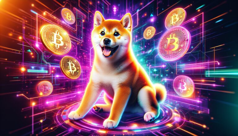 Image Description: A visually captivating image showcasing the iconic Shiba Inu dog breed merged with the concept of cryptocurrency. The adorable Shiba Inu is placed in the foreground, exuding a playful demeanor. Surrounding the dog, virtual price tags float in the digital space, representing the concept of purchasing Shiba Inu Coin. The background features a dynamic blend of vibrant colors and futuristic elements, reinforcing the high-tech nature of cryptocurrencies. This image concept serves as a visual representation of where to buy Shiba Inu Coin at the best price, capturing the attention of both cryptocurrency enthusiasts and dog lovers alike.